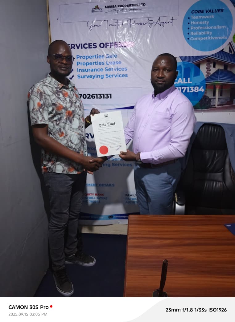 David title deed handover